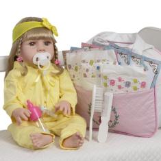 Boneca Reborn Bebe Realista Loira Pagão Enxoval Envio 24 Hrs - Cegonha