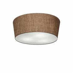 Plafon Cone Md-3003 Cúpula Em Tecido 12/40x35cm Café - Bivolt