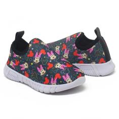 Tênis Infantil Escolar Beanna Calçados Calce Facil Leve Confortável Feminino-Feminino