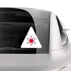 DIYthinker Adesivo de Natal floco de neve vermelho festival carro motocicleta bicicleta bagagem decalque