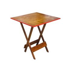 Mesa Dobravel em Madeira Robusta 70x70 Red