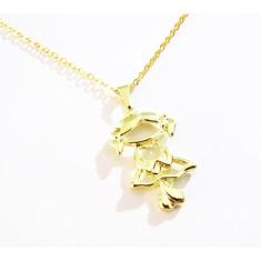 Colar Cordão Filha Menina Levada Folheado Ouro 18k