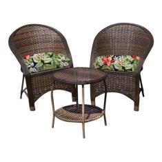 Conjunto de Poltronas Fibra Sintética Seul - 2 Poltronas + 1 Mesa Cent