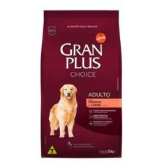 Ração Gran Plus Choice Frango e Carne Cães Adultos - Granplus, 15kg