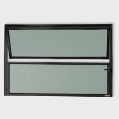 Janela de Alumínio Basculante 40x100cm Vidro Mini Boreal Master Brimak