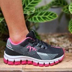 Tênis Esportivo Feminino Caminhada Academia Corria Dia a Dia Confortável-Feminino