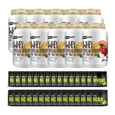 5 Kit Whey 840g + 5 Bcaa + 5 Pré Treino + 5 Glutamina-Unissex