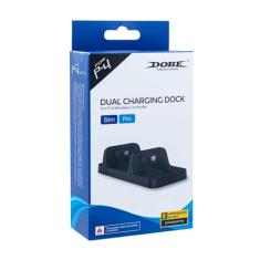 Base Carregador Duplo Dock Charge P Controle Playstation Ps4 Dobe Preto