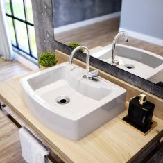 Kit Cuba RT41 com Torneira C50 e Válvula 1 Polegada ABS Compace Branca