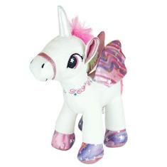 Unicórnio de Pelúcia em Pé Branco 35cm Fizzy