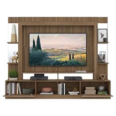 Rack Estante com Suporte Tv 65" e Espelho Oslo Multimóveis Madeirado