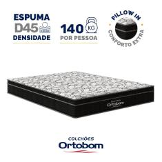 Colchão de Espuma D45 Ortobom Airtech Ortopillow 150 Casal 138cm