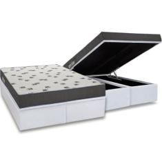 Conjunto Box Baú King: Colchão Espuma Ortobom D33 Light Saúde + Base C