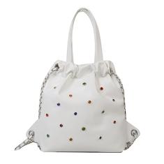 Bolsas transversais de moda feminina Alça de corrente leve Bolsas de ombro acolchoadas de designer (Brown)