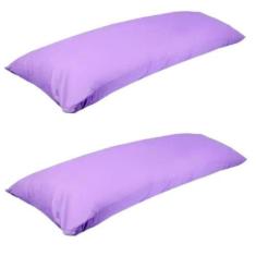 Kit 2 Travesseiro De Corpo Com Fronha 100% Algodão Fibra Siliconada Li