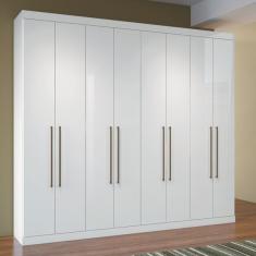 Guarda Roupa Casal 8 Portas 4 Gavetas Master Vip Branco