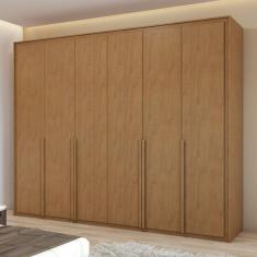 Guarda-roupa 6 Portas 6 Gavetas 100% Mdf Imperatore Amêndoa Clean