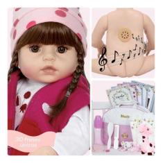 Boneca Reborn Girafinha Corpo De Vinil Com 20 Itens Bolsa - Cegonha Re