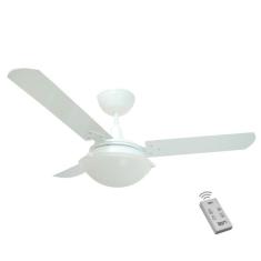 Ventilador Unions Branco 110v 3 Pás Branca E Controle