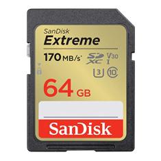 Cartão Sdxc 64gb 90mb/S Sandisk Extreme, Classe 10 E 4k