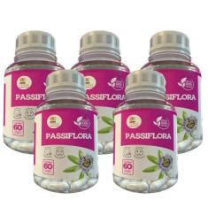 Passiflora - 60 Caps 500Mg Kit Com - 5 Potes - Líder Vendas