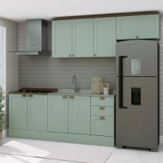 Armário De Cozinha Genialflex Iluminata 4 Peças Verde Mint