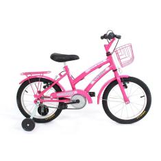 Bicicleta Infantil Menina Aro 16 Completa C/ Cesta Feminina-Feminino