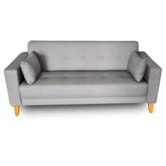 Sofá  Gianni Tecido Acquablock Pé Trapézio Claro  200cm - 4R Estofados