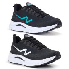 Kit Combo 2 Pares Tênis Nippos Feminino Caminhada Academia - NIPPOS, P