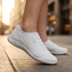 Tênis Feminino Kolosh Calce Fácil Conforto Touch+ Branco, Branco, 37