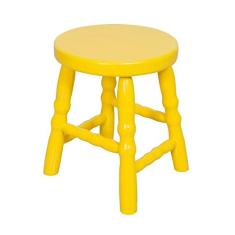 Banqueta Baixa 30cm Dalas Casatema Amarelo
