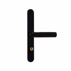 Fechadura para Porta de Alumínio ou Aço com Espelho Serralheiro 21mm MGM Preto