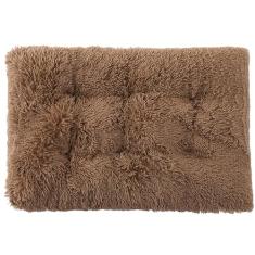 Tapete para caixa de cachorro, cama de cachorro para cães grandes, almofada de canil confortável e fofa antiderrapante para camas e móveis de cachorro, cama de cachorro acolchoada (Color : Khaki, Si