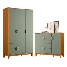Jogo de Quarto Ipê Guarda Roupa e Cômoda - Móveis Albatroz