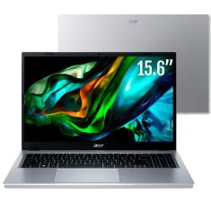 Notebook Acer Aspire 3 Ryzen 3-7320U, 8GB RAM, AMD Radeon, SSD 512GB, 15.6&quot; LED TN 60Hz Windows 11, Cinza  A315-24P-R06B