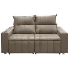 Sofá 2 Lugares Retrátil E Reclinável Madri 1,80m - Suede Bege