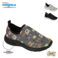 Tênis menina feminino estampado borboleta sola preta antiderrapante se