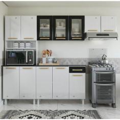 Cozinha de Aço Compacta 4 Peças 12 Portas 1 Gaveta Diamante - Telasul