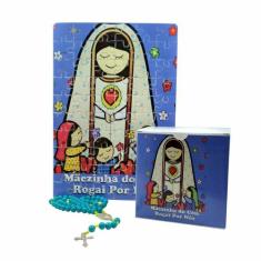 Quebra-Cabeça Infantil Nossa Senhora de Fátima 60 peças com Terço - Re