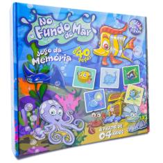 Jogo da Memória No Fundo do Mar - Pais e Filhos - 40 Peças