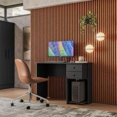 Mesa Escrivaninha 4115 Ambiente Preto Fosco - Qmovi