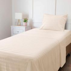 Jogo de Cama Solteirão 3 Peças 300 Fios 100% Algodão Adamascado - BF C