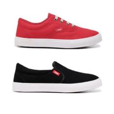 Kit 2 Pares Tênis Casual Masculino Feminino + Palmilha Bolha em Gel-Unissex