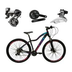 Bicicleta Aro 29 Feminina Ksw Mwza Shimano Altus 24v K7 Freios Hidráulicos Suspensão Com Trava-Feminino