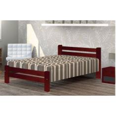 Cama Queen Size Piazza de Madeira Maciça Angelim Pedra/Tauari