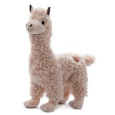 Pelúcia de pelúcia de alpaca, presente de zoológico, 14 cm