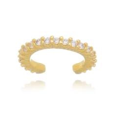 Brinco Piercing Fake Argolinha Fina Dourada