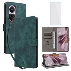 IUQXU Capa carteira para celular Oppo Reno 10 5G / Oppo Reno 10 Pro 5G com protetor de tela [bloqueio RFID] Capa de celular flip de couro com suporte para cartão feminino e masculino para Reno10Pro