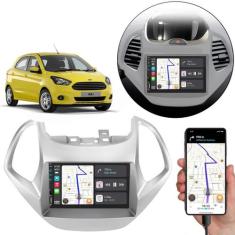 Kit Multimídia Carplay Ford Ka 2015-2017 Com Sync 7 Pol MP5 Touch-scre