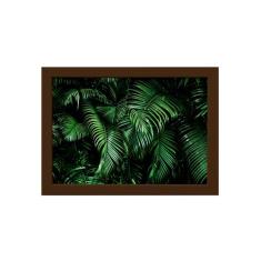 Quadro Decorativo Folhagem Folha 2 Moldura Marrom 22x32cm - Quartinhos